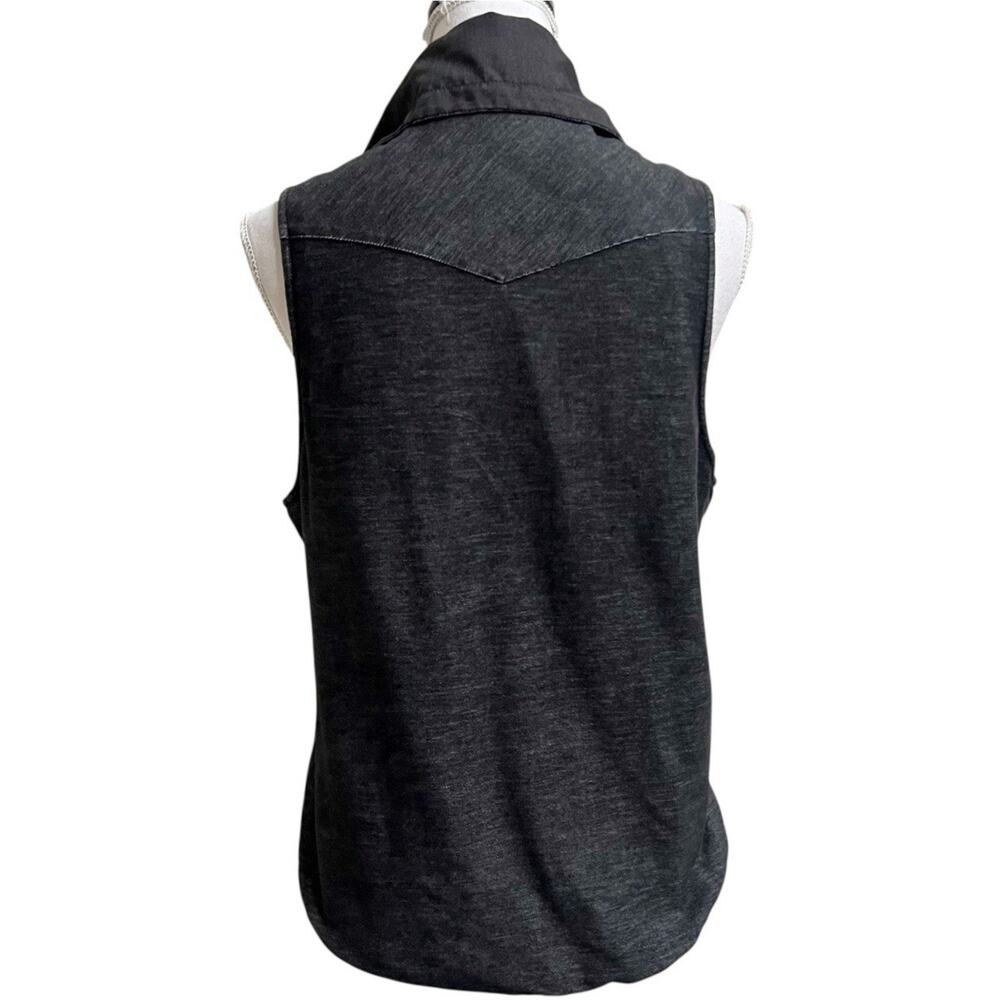 RIVER ISLAND Women's Vest Waistcoat Sleeveless Top Sz S Grey Button Down - Picture 2 of 7